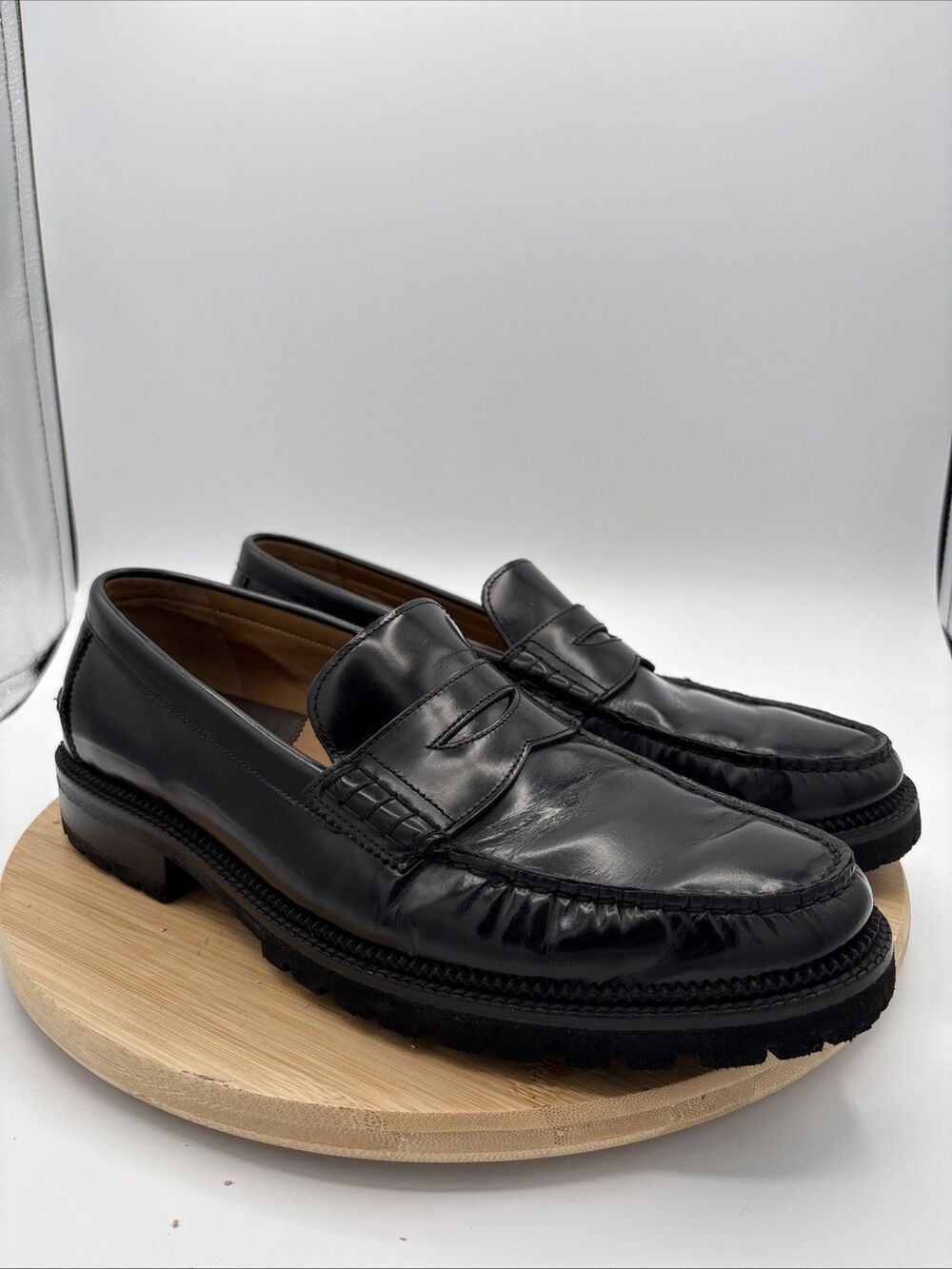 Johnston & Murphy Donnell Penny Dress Loafers Men’s 11M Black Leather Slip On